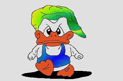 Artworks Dangerduck wurde auf einem Amiga Grafikpad erstellt.